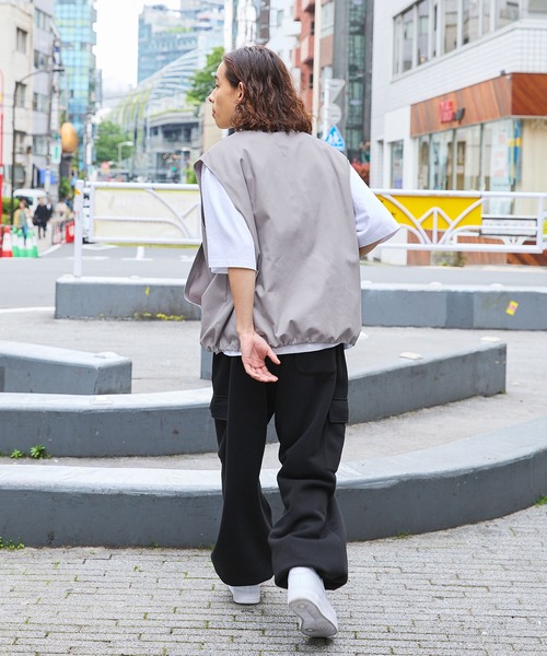 MSG（エムエスジー）の「ワンポイント刺繍ロゴワークベスト（ベスト・メンズ・ラベンダー/ブラウン/ベージュ系/ブラック/ブルーグレー/ライトベージュ・L/M/S/XL）」の11枚目の写真