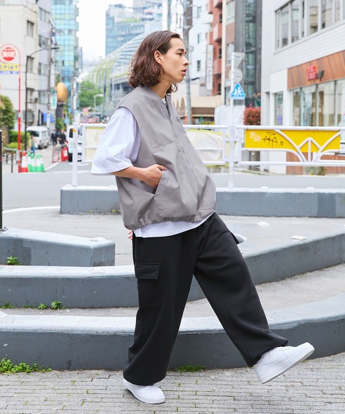 MSG（エムエスジー）の「ワンポイント刺繍ロゴワークベスト（ベスト・メンズ・ラベンダー/ブラウン/ベージュ系/ブラック/ブルーグレー/ライトベージュ・L/M/S/XL）」の13枚目の写真