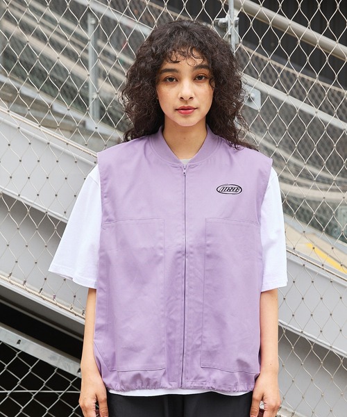 MSG（エムエスジー）の「ワンポイント刺繍ロゴワークベスト（ベスト・メンズ・ラベンダー/ブラウン/ベージュ系/ブラック/ブルーグレー/ライトベージュ・L/M/S/XL）」の18枚目の写真