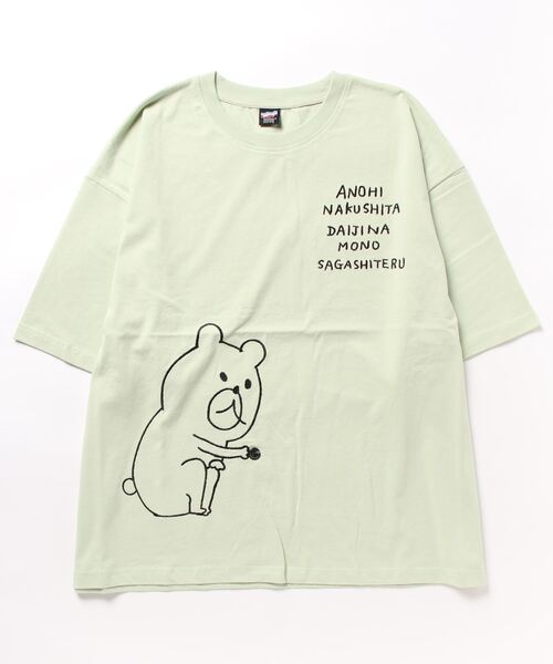 ScoLar Parity（スカラーパリティ）の「332011：あの日なくした大事なものを探しているクマ刺繍T（Tシャツ/カットソー・メンズ・オフホワイト/ブラック/グリーン・M）」の3枚目の写真