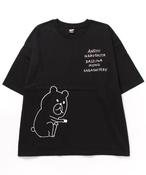 ScoLar Parity（スカラーパリティ）の「332011：あの日なくした大事なものを探しているクマ刺繍T（Tシャツ/カットソー・メンズ・オフホワイト/ブラック/グリーン・M）」の2枚目の写真