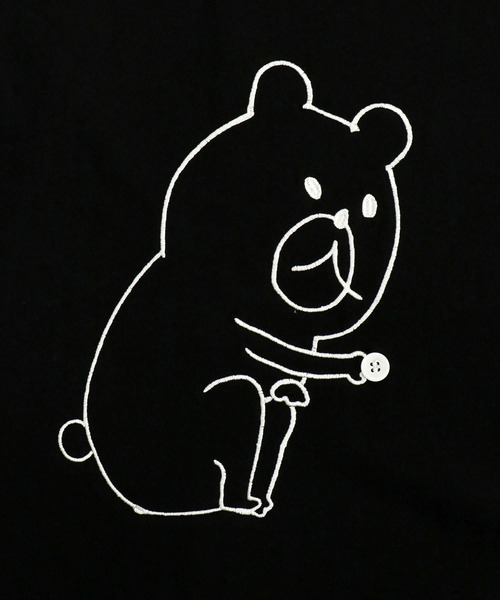 ScoLar Parity（スカラーパリティ）の「332011：あの日なくした大事なものを探しているクマ刺繍T（Tシャツ/カットソー・メンズ・オフホワイト/ブラック/グリーン・M）」の11枚目の写真