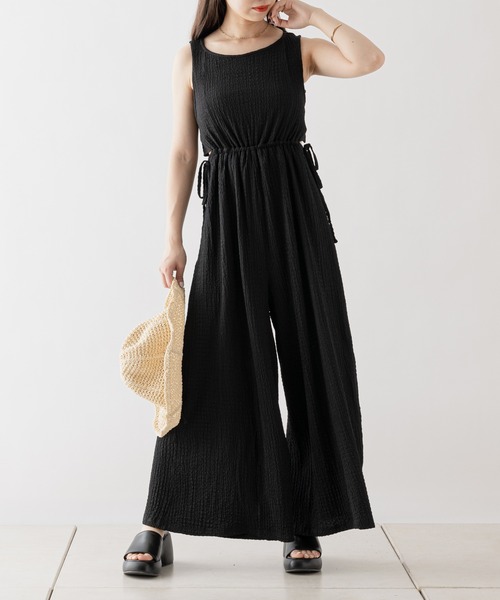 Chico（チコ）の「BACKサイド開きサロペット（サロペット/オーバーオール・レディース・ホワイト/ブラック/グリーン系その他・FREE）」の4枚目の写真