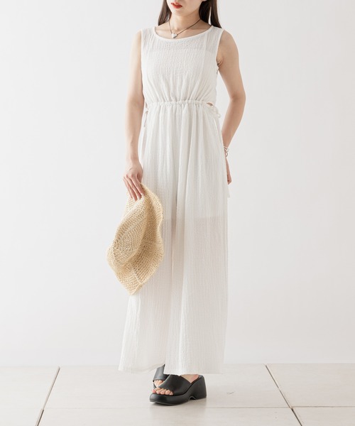 Chico（チコ）の「BACKサイド開きサロペット（サロペット/オーバーオール・レディース・ホワイト/ブラック/グリーン系その他・FREE）」の13枚目の写真