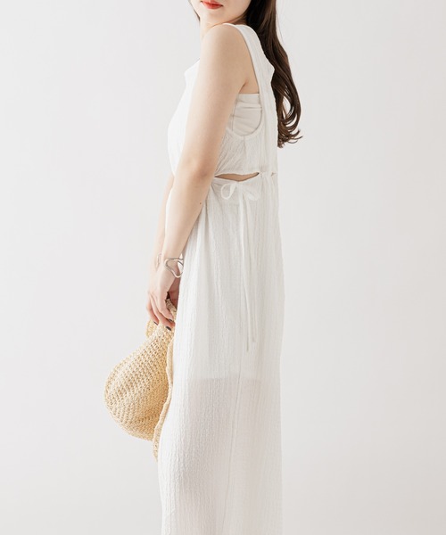 Chico（チコ）の「BACKサイド開きサロペット（サロペット/オーバーオール・レディース・ホワイト/ブラック/グリーン系その他・FREE）」の14枚目の写真