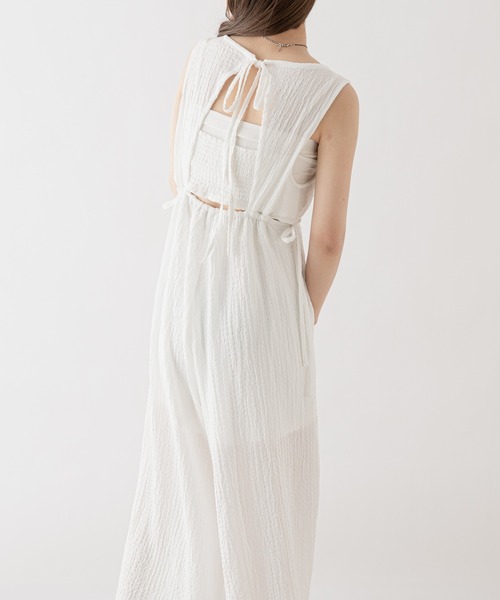 Chico（チコ）の「BACKサイド開きサロペット（サロペット/オーバーオール・レディース・ホワイト/ブラック/グリーン系その他・FREE）」の15枚目の写真