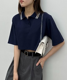 EPIMI E'PIMMY | ラインカラークロップドポロシャツ(ポロシャツ)