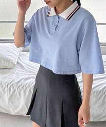 EPIMI E'PIMMY | ラインカラークロップドポロシャツ(ポロシャツ)