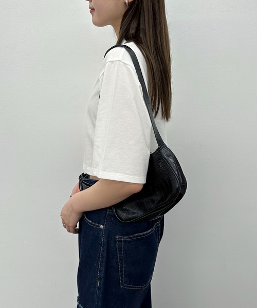 EPIMI E'PIMMY（エピミエピミー）の「ラインカラークロップドポロシャツ（ポロシャツ・レディース・オフホワイト/サックスブルー/ネイビー・MEDIUM）」の16枚目の写真