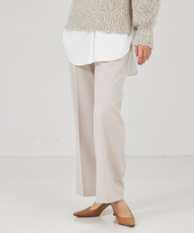 qualite | ストレッチセンタープレスフレアパンツ(スラックス)