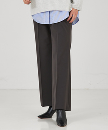 qualite | ストレッチセンタープレスフレアパンツ(スラックス)