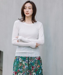 Munich | シアーニットリブクルーネックプルオーバー(ニット/セーター)