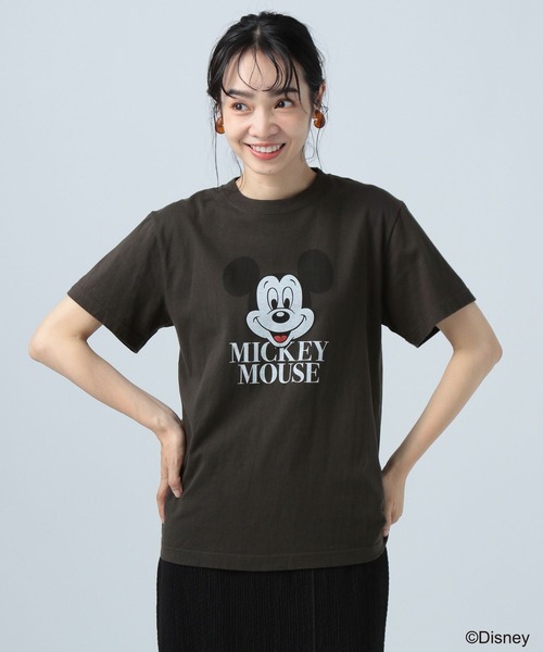 BAYFLOW(ベイフロー)の「ミッキー半袖Tシャツ(Tシャツ/カットソー・レディース・チャコール/サックスブルー/オフホワイト・FREE)」の3枚目の写真