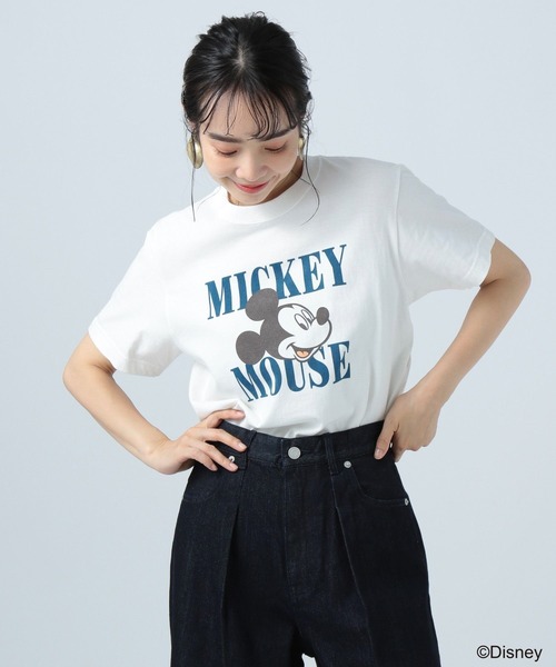 BAYFLOW(ベイフロー)の「ミッキー半袖Tシャツ(Tシャツ/カットソー・レディース・チャコール/サックスブルー/オフホワイト・FREE)」の19枚目の写真
