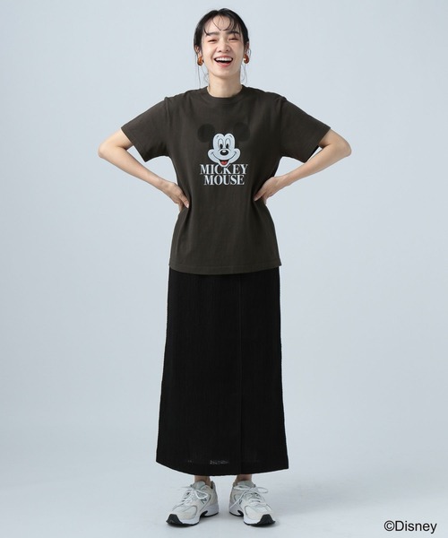 BAYFLOW(ベイフロー)の「ミッキー半袖Tシャツ(Tシャツ/カットソー・レディース・チャコール/サックスブルー/オフホワイト・FREE)」の5枚目の写真