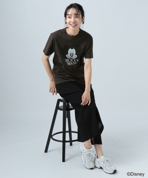 BAYFLOW(ベイフロー)の「ミッキー半袖Tシャツ(Tシャツ/カットソー・レディース・チャコール/サックスブルー/オフホワイト・FREE)」の12枚目の写真