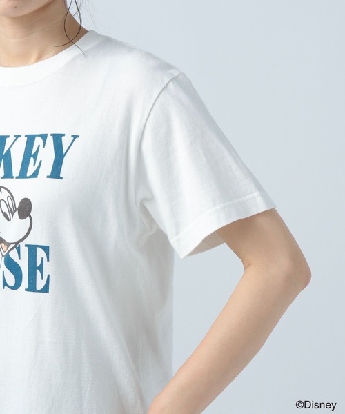 BAYFLOW(ベイフロー)の「ミッキー半袖Tシャツ(Tシャツ/カットソー・レディース・チャコール/サックスブルー/オフホワイト・FREE)」の10枚目の写真