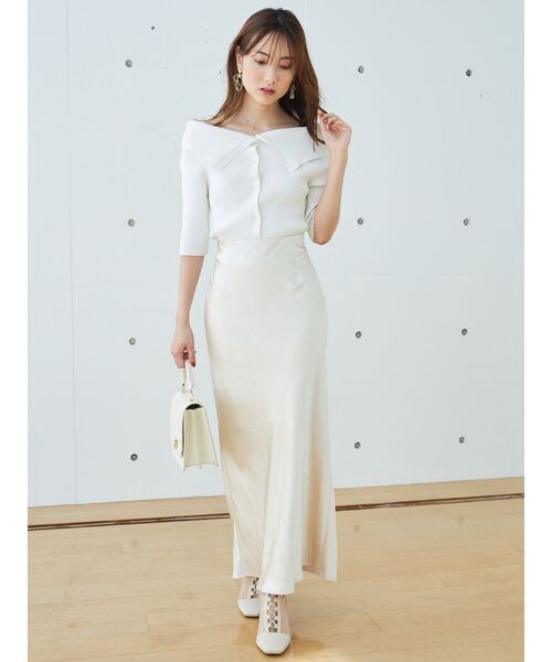 MERCURYDUO（マーキュリーデュオ）の「オフショルケープカーディガン（カーディガン/ボレロ・レディース・ブラウン/オフホワイト/グリーン・FREE）」の8枚目の写真