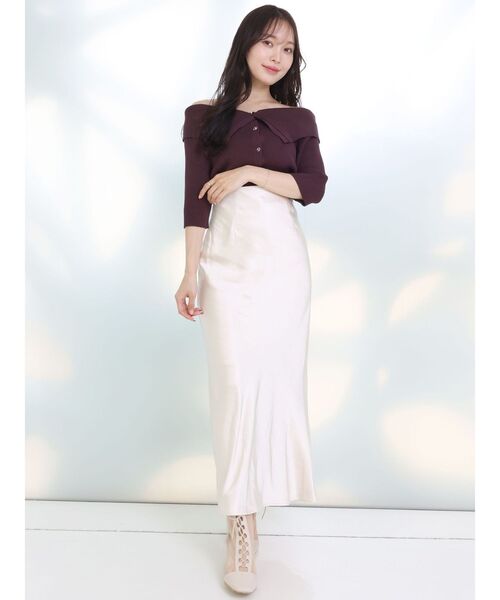 MERCURYDUO（マーキュリーデュオ）の「オフショルケープカーディガン（カーディガン/ボレロ・レディース・ブラウン/オフホワイト/グリーン・FREE）」の10枚目の写真