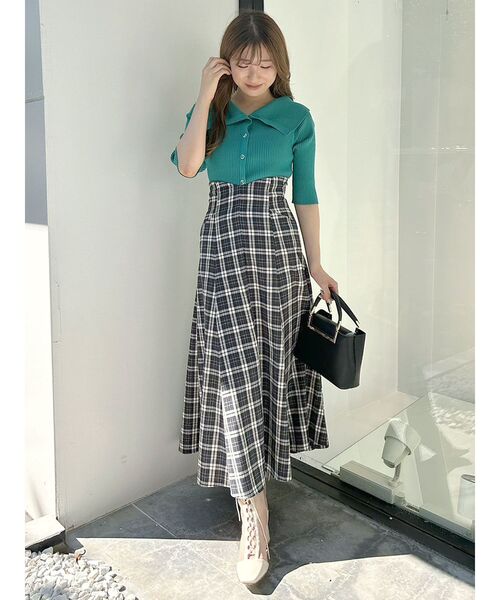 MERCURYDUO（マーキュリーデュオ）の「オフショルケープカーディガン（カーディガン/ボレロ・レディース・ブラウン/オフホワイト/グリーン・FREE）」の16枚目の写真