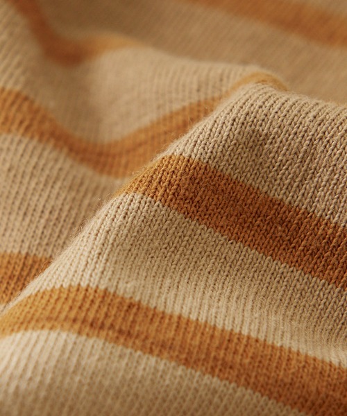 CUBE SUGAR（キューブシュガー）の「グラデーション染ボーダーボートネック7分袖Tシャツ（Tシャツ/カットソー・レディース・パープル/キャメル/ブラック・M）」の15枚目の写真