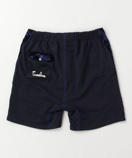 OVER THE TWELVE（オーバーザトゥウェルブ）の「OVER THE TWELVE/オーバー ザ トゥエルヴ/ニットベロアサイド切替後ポケット付きニットトランクス（トランクス・メンズ・ネイビー/ブラック・M/L）」の7枚目の写真