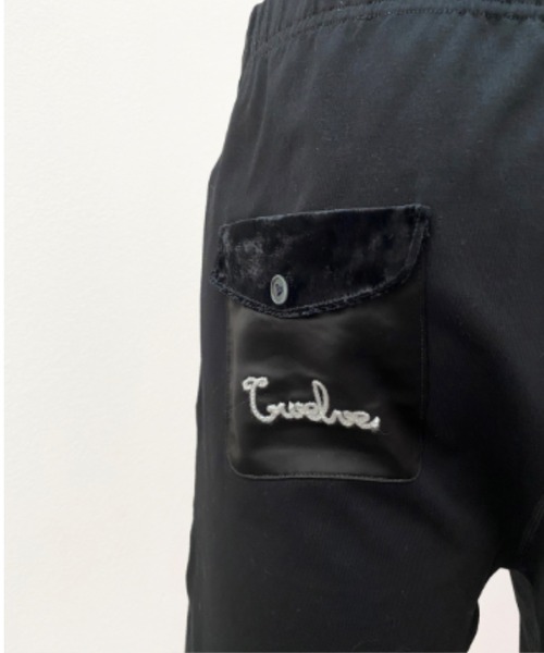 OVER THE TWELVE（オーバーザトゥウェルブ）の「OVER THE TWELVE/オーバー ザ トゥエルヴ/ニットベロアサイド切替後ポケット付きニットトランクス（トランクス・メンズ・ネイビー/ブラック・M/L）」の4枚目の写真