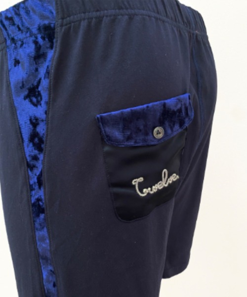OVER THE TWELVE（オーバーザトゥウェルブ）の「OVER THE TWELVE/オーバー ザ トゥエルヴ/ニットベロアサイド切替後ポケット付きニットトランクス（トランクス・メンズ・ネイビー/ブラック・M/L）」の6枚目の写真
