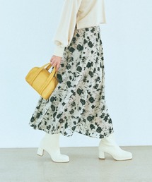 mysty woman | フロッキープリントフレアスカート　972147(スカート)