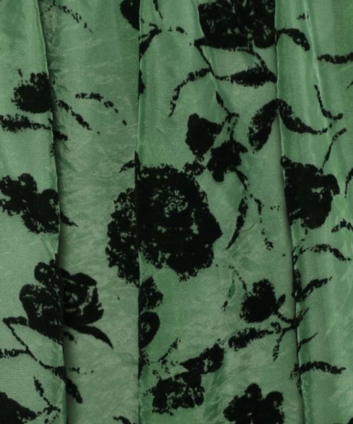 mysty woman（ミスティウーマン）の「フロッキープリントフレアスカート　972147（スカート・レディース・ブラック/ライトベージュ/グリーン・FREE）」の15枚目の写真