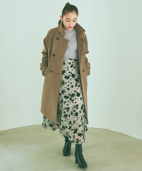 mysty woman（ミスティウーマン）の「フロッキープリントフレアスカート　972147（スカート・レディース・ブラック/ライトベージュ/グリーン・FREE）」の22枚目の写真