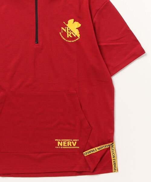 Mac-House（マックハウス）の「EVANGELION エヴァンゲリオン 機体カラーハーフジップ半袖Tパーカー（パーカー・メンズ・ネイビー/ブラック/レッド・L/XL/M）」の4枚目の写真