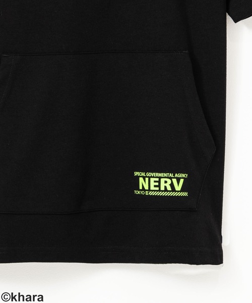 Mac-House（マックハウス）の「EVANGELION エヴァンゲリオン 機体カラーハーフジップ半袖Tパーカー（パーカー・メンズ・ネイビー/ブラック/レッド・L/XL/M）」の6枚目の写真