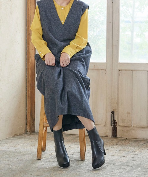 Mode et Jacomo(モードエジャコモ)の「シンプルストレッチショートブーツ(ブーツ・レディース・ブラック系その他6/ブラック・24.5cm/23.5cm/24cm/22.5cm/23cm)」の11枚目の写真
