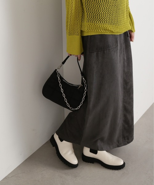 N.（N. Natural Beauty Basic）（エヌエヌナチュラルビューティーベーシック）の「【S Size Line】◆ハイウエストピーチロングタイトスカート（スカート・レディース・グレー/グリーン/ナチュラル・SMALL/MEDIUM）」の2枚目の写真