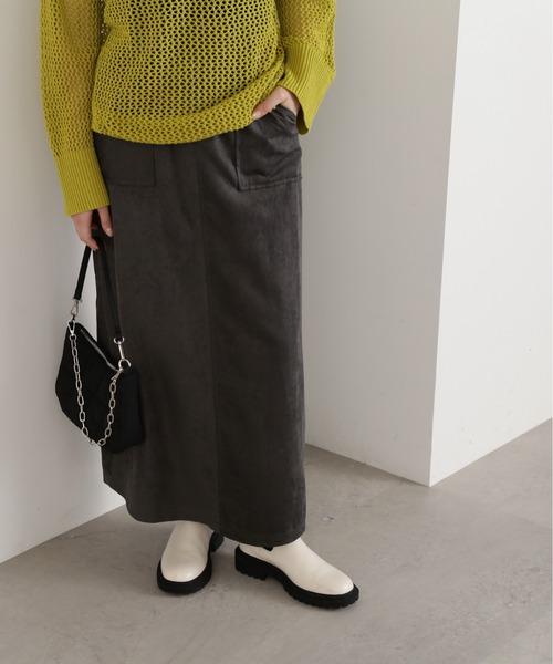 N.（N. Natural Beauty Basic）（エヌエヌナチュラルビューティーベーシック）の「【S Size Line】◆ハイウエストピーチロングタイトスカート（スカート・レディース・グレー/グリーン/ナチュラル・SMALL/MEDIUM）」の14枚目の写真