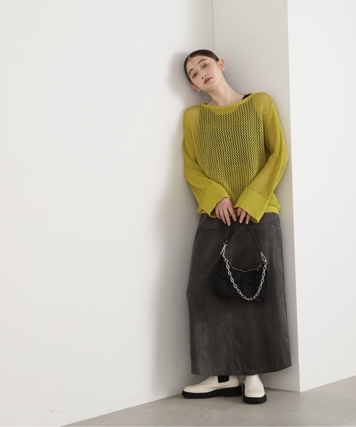 N.（N. Natural Beauty Basic）（エヌエヌナチュラルビューティーベーシック）の「【S Size Line】◆ハイウエストピーチロングタイトスカート（スカート・レディース・グレー/グリーン/ナチュラル・SMALL/MEDIUM）」の17枚目の写真