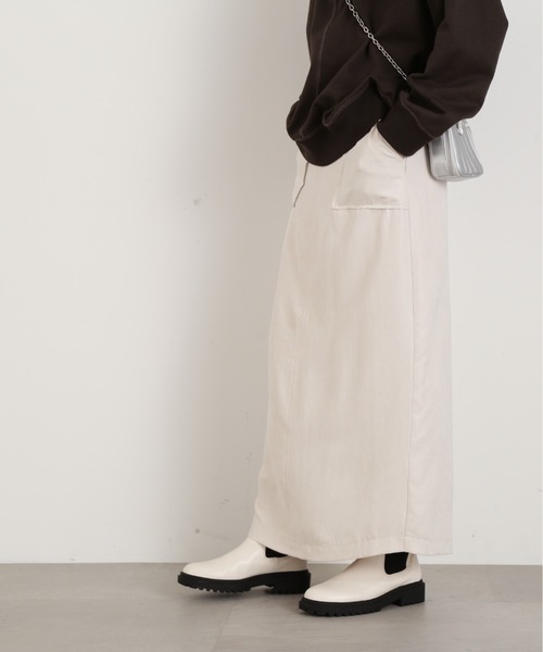 N.（N. Natural Beauty Basic）（エヌエヌナチュラルビューティーベーシック）の「【S Size Line】◆ハイウエストピーチロングタイトスカート（スカート・レディース・グレー/グリーン/ナチュラル・SMALL/MEDIUM）」の21枚目の写真