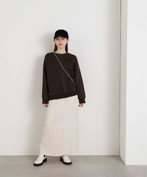 N.（N. Natural Beauty Basic）（エヌエヌナチュラルビューティーベーシック）の「【S Size Line】◆ハイウエストピーチロングタイトスカート（スカート・レディース・グレー/グリーン/ナチュラル・SMALL/MEDIUM）」の22枚目の写真