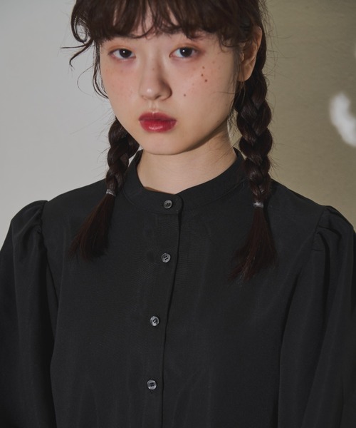 MERLOT(メルロー)の「ボリュームパフスリブラウス(シャツ/ブラウス・レディース・チェック/ブラック/ホワイト・FREE)」の12枚目の写真