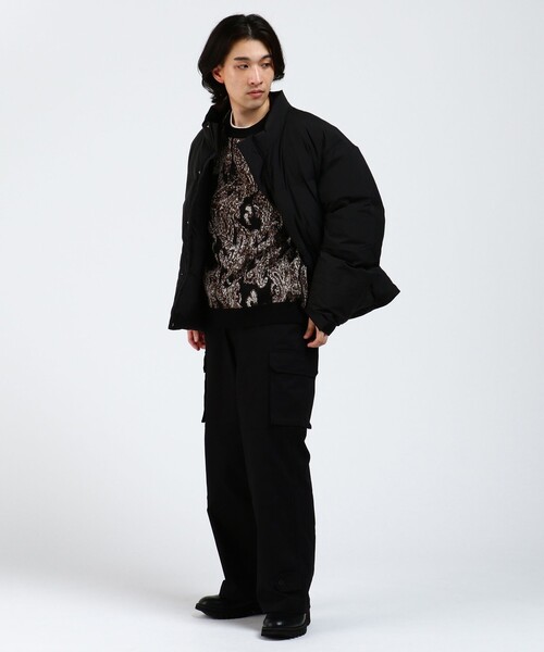 BEAMS HEART（ビームスハート）の「BEAMS HEART / ペイズリー ジャカード ニット（ニット/セーター・メンズ・ブラック/グレー・LARGE/SMALL/MEDIUM）」の12枚目の写真