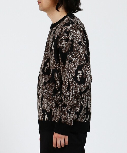 BEAMS HEART（ビームスハート）の「BEAMS HEART / ペイズリー ジャカード ニット（ニット/セーター・メンズ・ブラック/グレー・LARGE/SMALL/MEDIUM）」の22枚目の写真