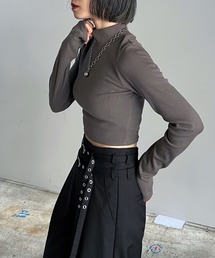 PAGEBOY | ハイネックショートテレコ(Tシャツ/カットソー)