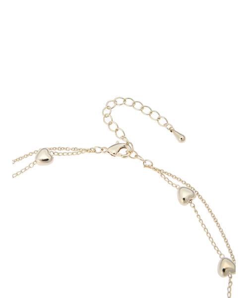 earth music&ecology（アースミュージックアンドエコロジー）の「ハート飛ばしチェーン2連ネックレス（ネックレス・レディース・ゴールド/シルバー・FREE）」の5枚目の写真