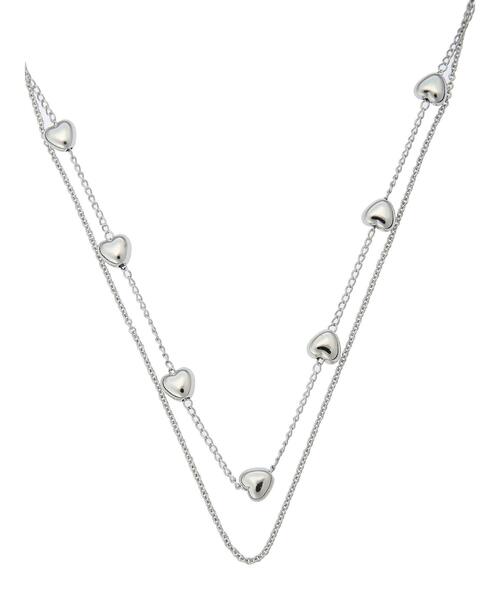 earth music&ecology（アースミュージックアンドエコロジー）の「ハート飛ばしチェーン2連ネックレス（ネックレス・レディース・ゴールド/シルバー・FREE）」の6枚目の写真