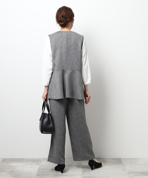 DRESKIP（ドレスキップ）の「◆【セットアップ可】ツイード調 ポケットデザイン ワイドパンツ（その他パンツ・レディース・ダークブラウン/ブラック/グレー・03/02/04）」の9枚目の写真