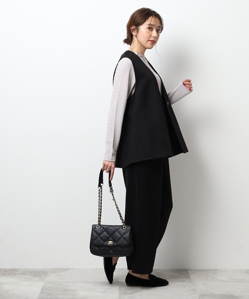 DRESKIP（ドレスキップ）の「◆【セットアップ可】ツイード調 ポケットデザイン ワイドパンツ（その他パンツ・レディース・ダークブラウン/ブラック/グレー・03/02/04）」の14枚目の写真