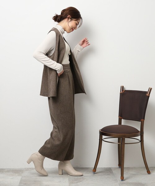 DRESKIP（ドレスキップ）の「◆【セットアップ可】ツイード調 ポケットデザイン ワイドパンツ（その他パンツ・レディース・ダークブラウン/ブラック/グレー・03/02/04）」の20枚目の写真