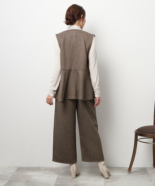 DRESKIP（ドレスキップ）の「◆【セットアップ可】ツイード調 ポケットデザイン ワイドパンツ（その他パンツ・レディース・ダークブラウン/ブラック/グレー・03/02/04）」の21枚目の写真