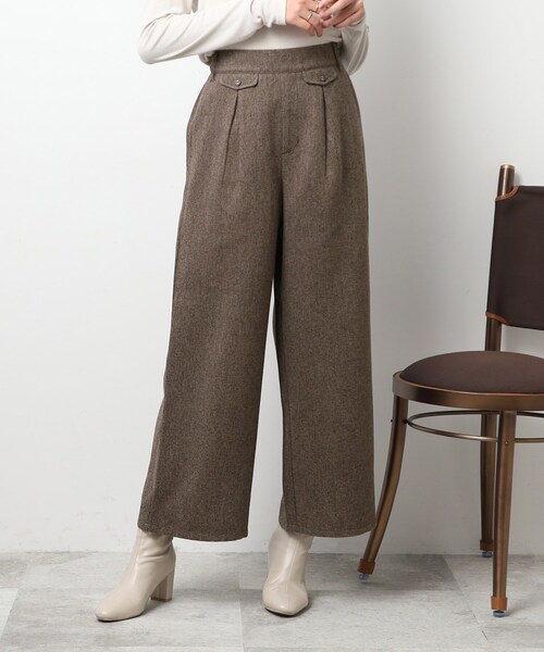 DRESKIP（ドレスキップ）の「◆【セットアップ可】ツイード調 ポケットデザイン ワイドパンツ（その他パンツ・レディース・ダークブラウン/ブラック/グレー・03/02/04）」の22枚目の写真
